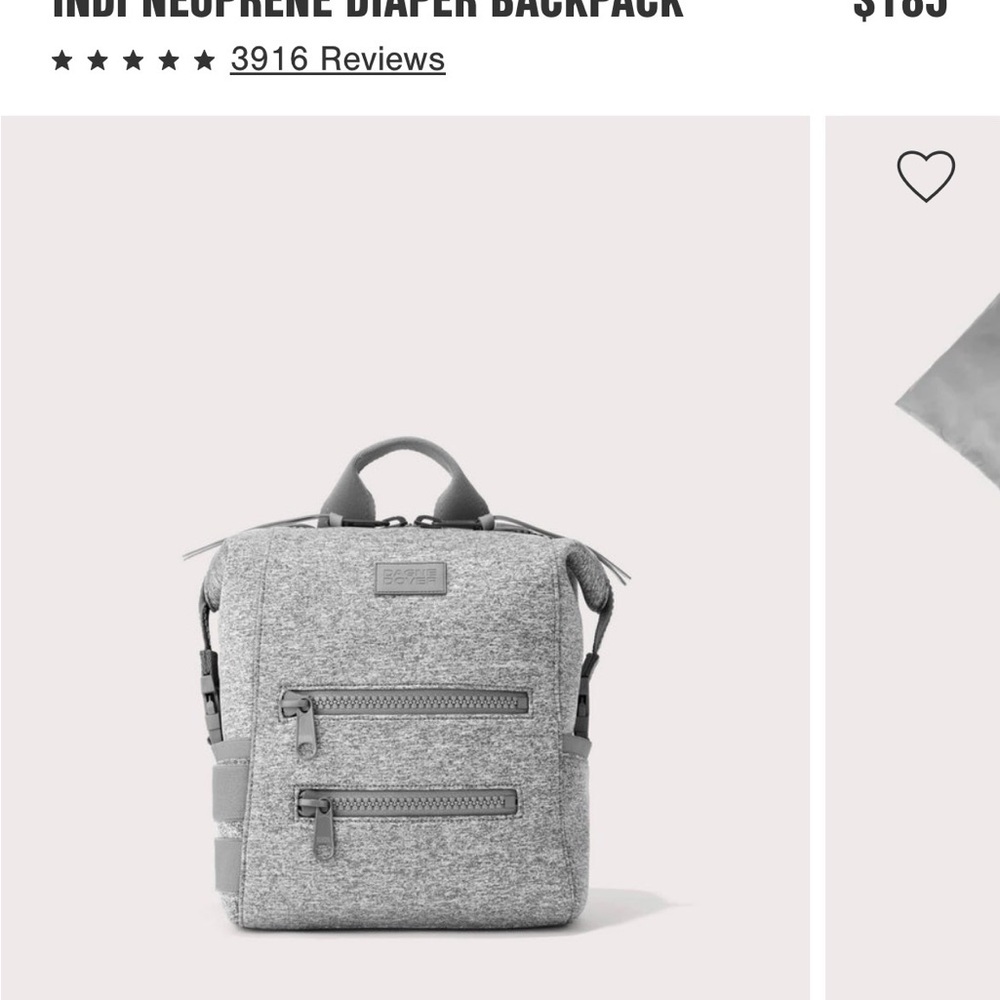 Dagne Dover Grey Indie Diaper Backpack. EUC.